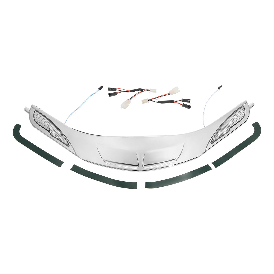 Chrome Windshield Trim & Light Fit For Honda Goldwing 1800 2001-2017 F6B 2013-17
