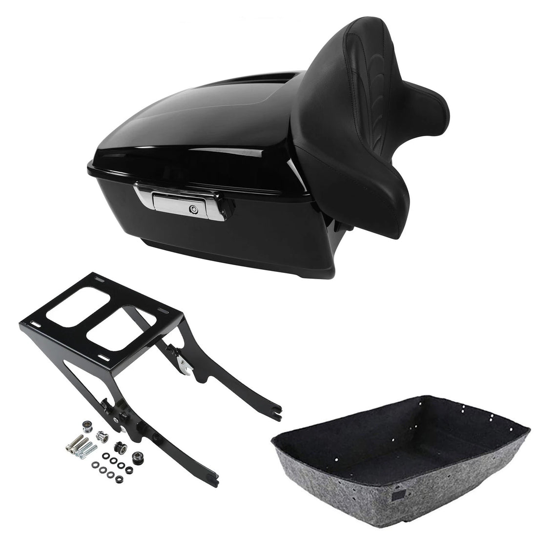 King Trunk Backrest Mount Rack Fit For Harley Heritage Classic Deluxe 2018-2026