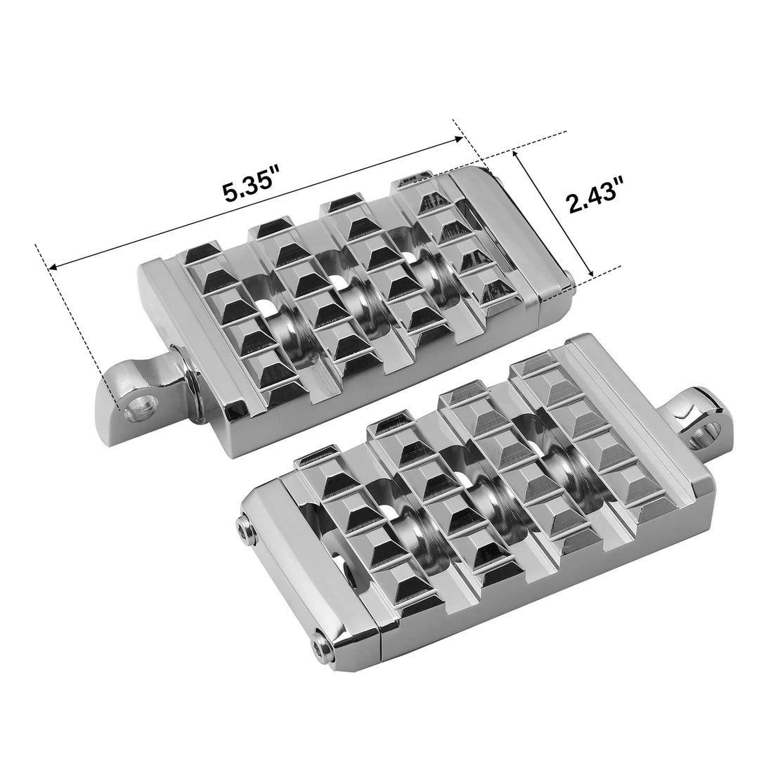 Chrome Footpeg Foot Rest Fit For Harley Male-mount Touring Sportster XL 1200 883