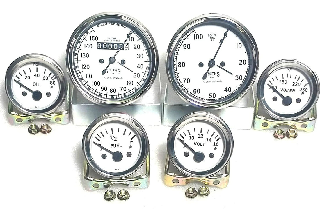 For Smiths Gauges kit 80 mm Speedo Tacho,52 mm Temp Oil pressure Volt Fuel