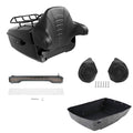King Trunk Wrap Around Backrest Rack Light Speakers Fit For Harley Touring 14-26