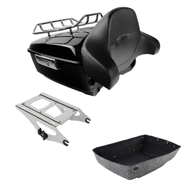 King Trunk Backrest Mount Rack Fit For Harley Street Road Glide Touring 14-2026