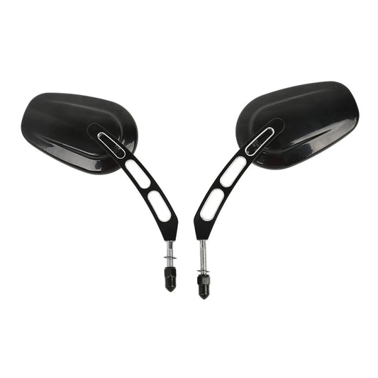 Gloss Black Rear View Mirrors Fit For Harley Touring Street Road Glide Sportster