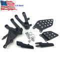 Black Motorcycle Front Foot Pegs Bracket Fit For Honda CBR1000RR 2004-2007