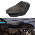 Black+Orange Driver Solo Seat Fit For Harley Sportster 883 1200 Custom 2010-2022