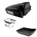 Black Chopped Trunk Backrest Mount Fit For Harley Touring Models 1997-2008