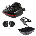 King Trunk Pad Mounting Rack Light Speakers Fit For Harley Road Glide 09-13