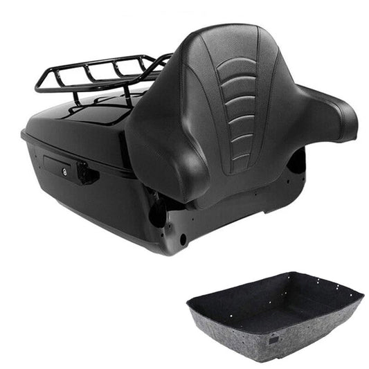 King Trunk Top Luggage Rack Backrest Fit For Harley Touring Street Glide 14-2026