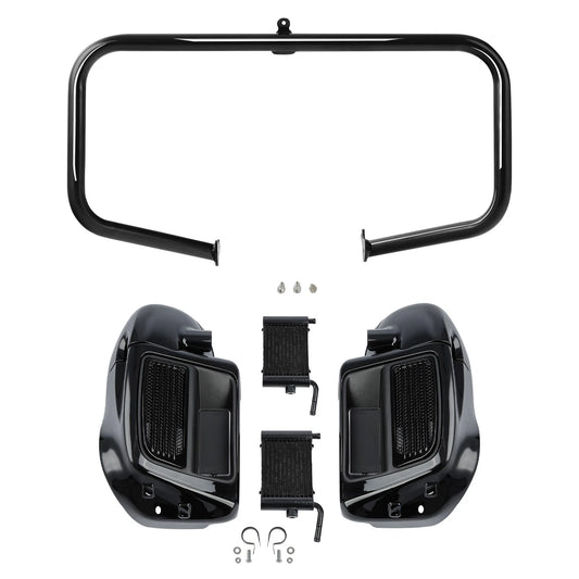 Lower Vented Fairings Radiators Engine Guard Bar Fit For Harley Touring 2014-24