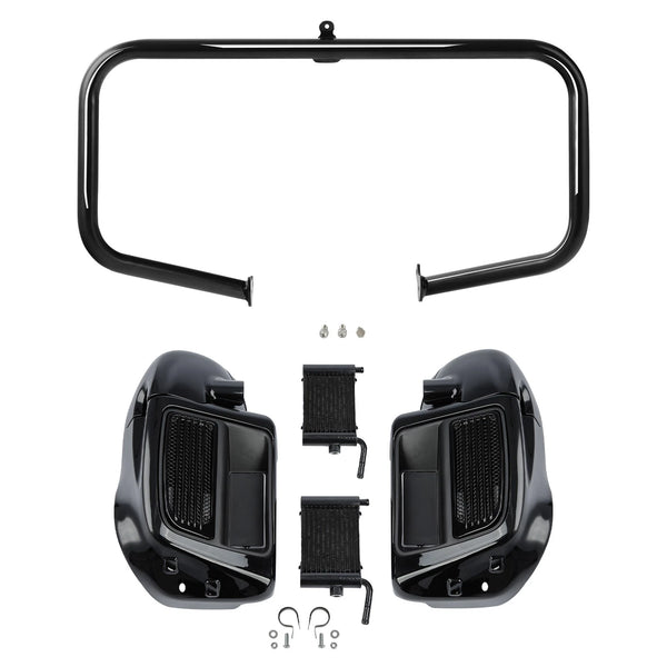 Lower Vented Fairings Radiators Engine Guard Bar Fit For Harley Touring 2014-24