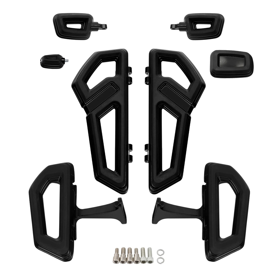 Driver Passenger Floorboards Foot Pegs Brake Pedal Fit For Harley Touring 00-25