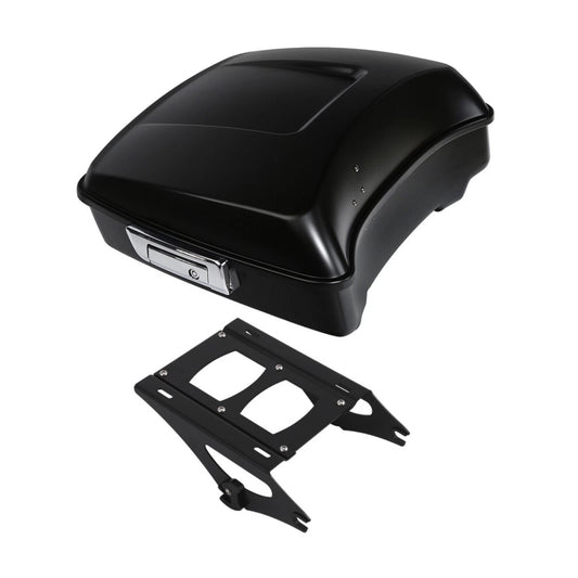 Chopped Trunk w/ Mount Rack Fit For Harley Touring Glide 2014-2024 Black Denim