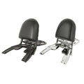 Black/Chrome Sissy Bar Backrest Pad Rack Baseplate Fit For Harley V-Rod 2002-06