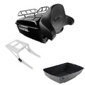 King Trunk Backrest Top Rack Mount Fit For Harley Fatboy 2008-2017