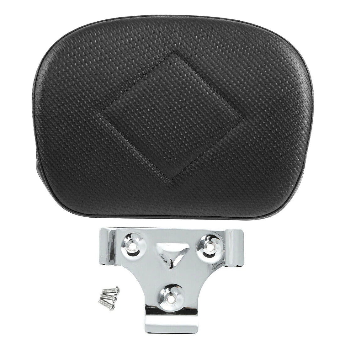 Black Rear Passenger Backrest Pad Fit For Harley Trouing Road King Glide