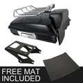 Matte Razor Trunk Backrest Pad Mount Rack Fit For Harley Electra Glide 2014-2026
