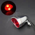 Motorcycle Chrome Bullet Rear Stop Tail Brake Light Cafe Racer Bobber Chopper