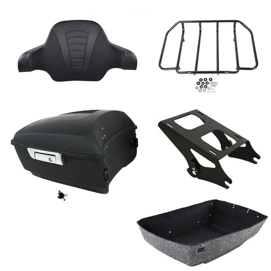 Matte Black King Trunk Backrest Mounting Rack Fit For Harley Touring 2014-2026