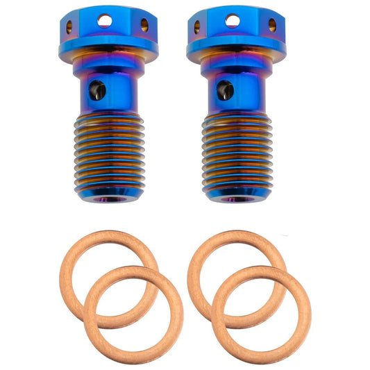 Tusk Titanium Banjo Bolt Kit Burnt Blue M10x1.0 For KTM 530 XC-W 2008-2011