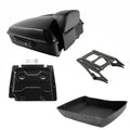 Black Chopped Trunk Backrest Mount Fits For Harley Cvo Street Road Glide 2014-26