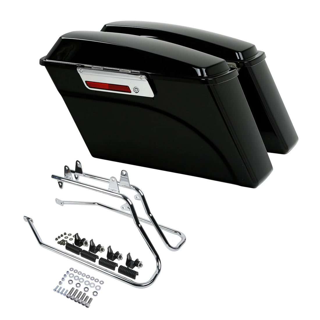 Hard Saddlebags Bag & Conversion Brackets Fit For Harley Heritage Softail 86-17