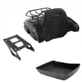 Black Chopped Trunk Backrest Mount Fit For Harley Touring Road Glide 2014-2026