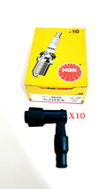 Shop Set OF 10 Spark Plug + Caps Kawasaki KLX140L Bike Youth Sparkplug NE C7HSA