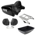 King Trunk Backrest Speakers Mounting Rack Fit For Harley Street Glide 2014-2026