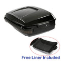 Black King Trunk W/ Red Tail Light Fit For Harley Touring Road King 14-25