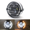 7'' LED Round Front Headlight Grill Side Mount Cover Mask For Honda CB400 CB500