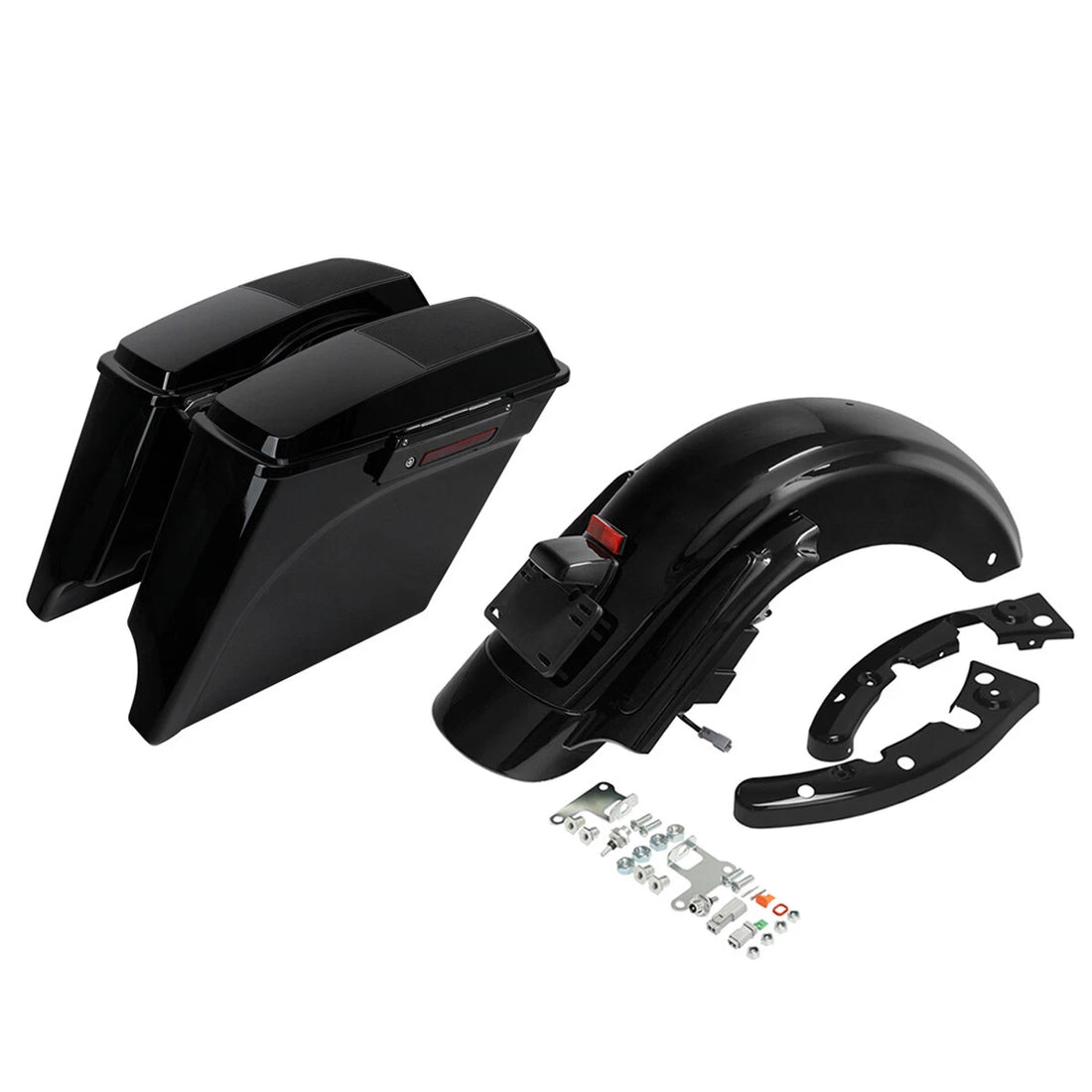 5" Stretched Saddlebags & Rear Fender System Fit For Harley Street Glide 2009-13