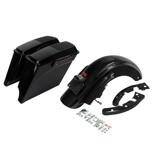 5" Stretched Saddlebags & Rear Fender System Fit For Harley Street Glide 2009-13