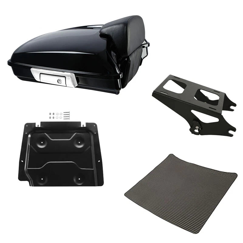 Razor Trunk Backrest Pad Mount Rack Fit For Harley Touring Road Glide 2014-2026