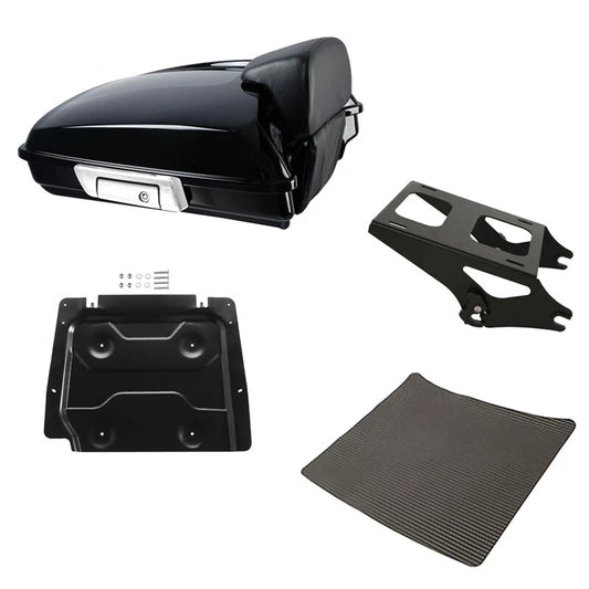 Razor Trunk Backrest Pad Mount Rack Fit For Harley Touring Road Glide 2014-2026