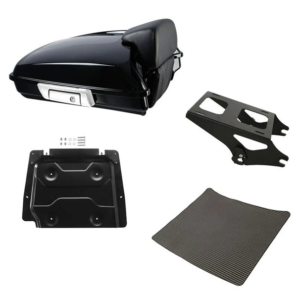 Razor Trunk Backrest Pad Mount Rack Fit For Harley Touring Road Glide 2014-2026