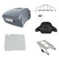 King Trunk Backrest Mount Rack Plate Fit For Harley Touring 2014-Up Gunship Gray