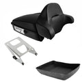 Matte Chopped Trunk Backrest Mount Rack Fit For Harley Touring Road Glide 14-26