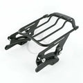 Black Luggage Rack & 4 Point Docking Kit Fit For Harley Road Street Glide 14-25