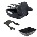 King Trunk Backrest Rack Two-Up Mount Fit For Harley Touring Road Glide 1997-08