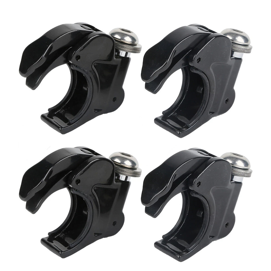 4PCS 39mm Black Windshield Windscreen Clamps Fits For Harley Dyna Sportster 883