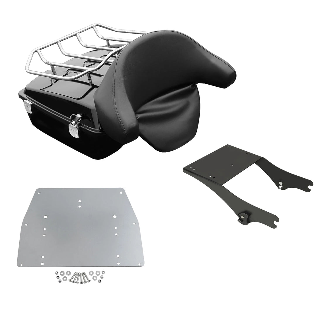 Chopped Trunk Backrest Mounting Rack Plate Fit For Harley Touring 1997-2008