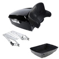 King Trunk Backrest & Chrome Mount Rack Fit For Harley Touring Road Glide 14-26