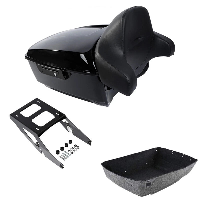 King Trunk Backrest Pad Mount Rack Fit For Harley Sport Glide 2018-2021