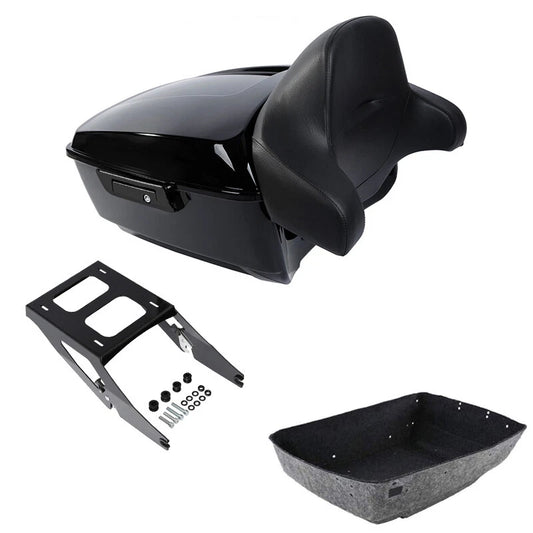 King Trunk Backrest Pad Mount Rack Fit For Harley Sport Glide 2018-2021
