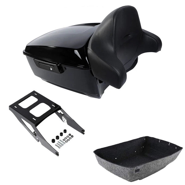 King Trunk Backrest Pad Mount Rack Fit For Harley Sport Glide 2018-2021