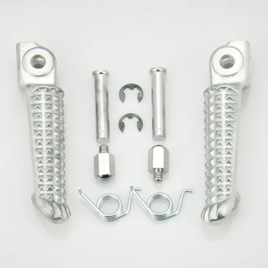 Motorcycle Front Footrest Footpegs For Yamaha Yzf R6 1999-2012 R6S 03-08 Silver