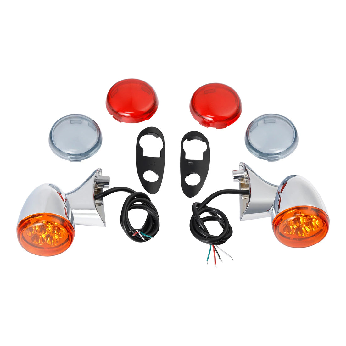 Front LED Turn Signals Light Bracket 4 Wires Fit For Harley Road Glide 2015-2024