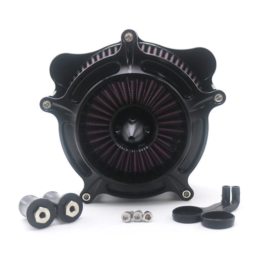 Black CNC Turbine Air Cleaner Filter For Harley Sportster XL883 XL1200 2004~2014