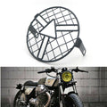 Motorcycle 6.3" Retro Metal Grill Arrow style Side Mount Headlight Mask Cover