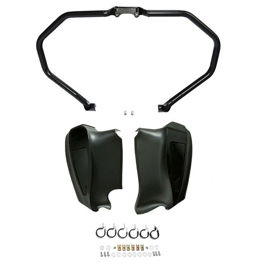 Black Engine Guard Lower Fairing Fit For Indian Chieftain Dark Horse 2014-2023